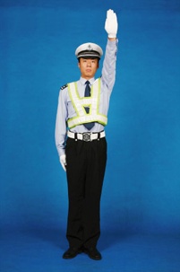 停止信號(hào)交警手勢