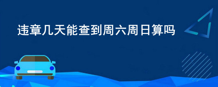 違章幾天能查到周六周日算嗎